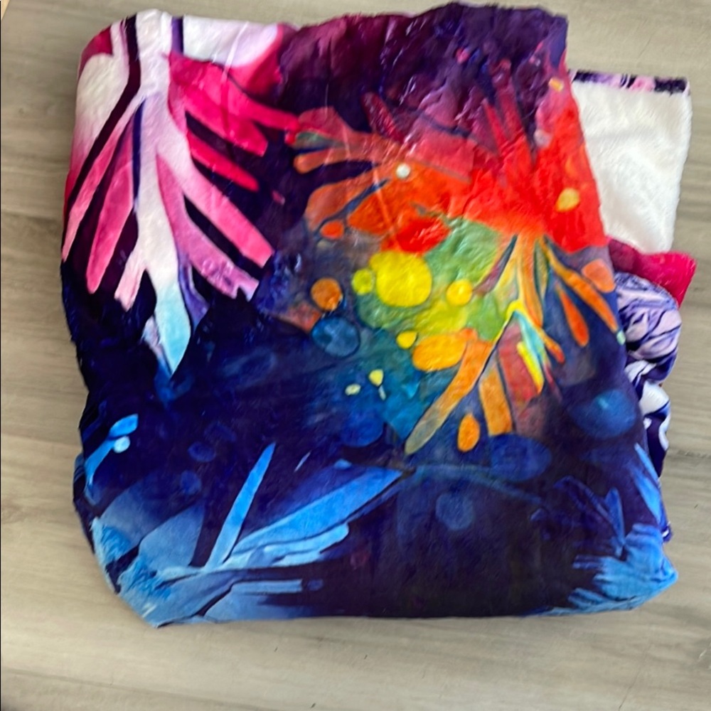 Colorful Snowflake Patterned Fabric - Picture 2 of 2
